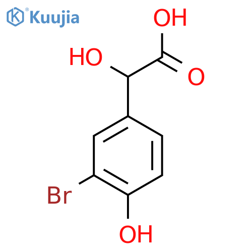 2-(3-bromo-4-hydroxyphenyl)-2-hydroxyacetic acid structure