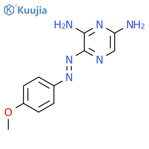 3-[(E)-(4-methoxyphenyl)diazenyl]pyrazine-2,6-diamine structure
