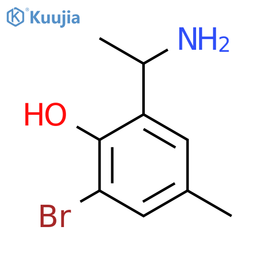 2-(1-Aminoethyl)-6-bromo-4-methylphenol structure
