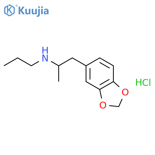 1,3-Benzodioxole-5-ethanamine, alpha-methyl-N-propyl-, hydrochloride structure