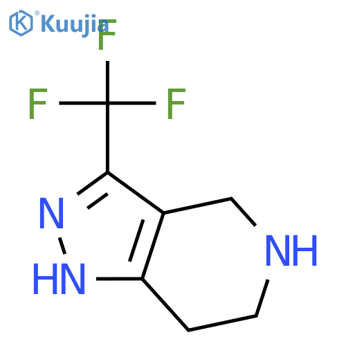 3-(trifluoromethyl)-1H,4H,5H,6H,7H-pyrazolo4,3-cpyridine structure