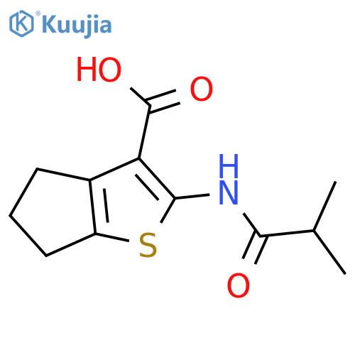 2-(2-methylpropanamido)-4H,5H,6H-cyclopentabthiophene-3-carboxylic acid structure