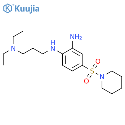 1-N-[3-(diethylamino)propyl]-4-(piperidine-1-sulfonyl)benzene-1,2-diamine structure