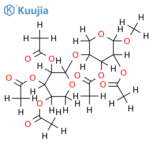 Me glycoside,penta-Ac-beta-Pyranose-4-O-alpha-D-Xylopyranosyl-D-xylose structure