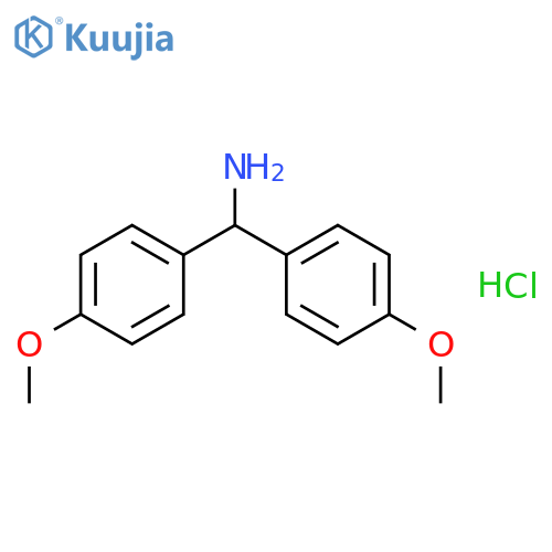 Benzenemethanamine, 4-methoxy-a-(4-methoxyphenyl)-, hydrochloride structure