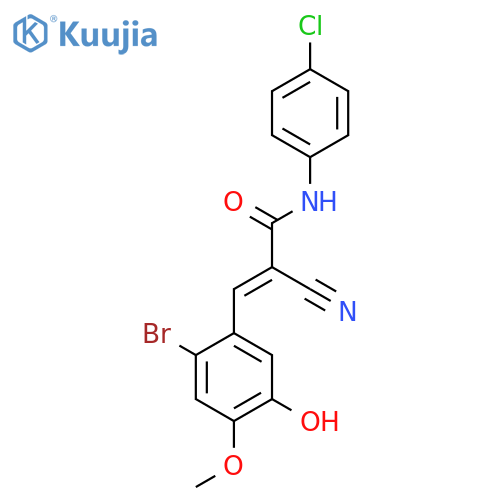 3-(2-bromo-5-hydroxy-4-methoxyphenyl)-N-(4-chlorophenyl)-2-cyanoprop-2-enamide structure