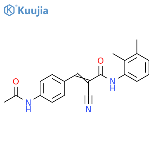 3-[4-(Acetylamino)phenyl]-2-cyano-N-(2,3-dimethylphenyl)-2-propenamide structure