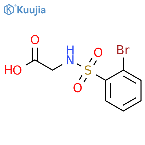 {[(2-bromophenyl)sulfonyl]amino}acetic acid structure