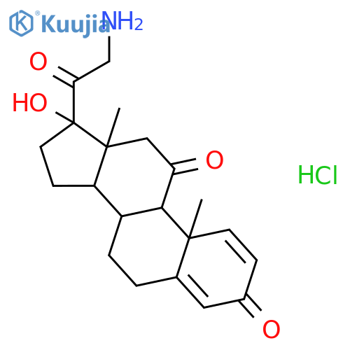 21-Amino-17-hydroxypregna-1,4-diene-3,11,20-trioneHydrochloride structure