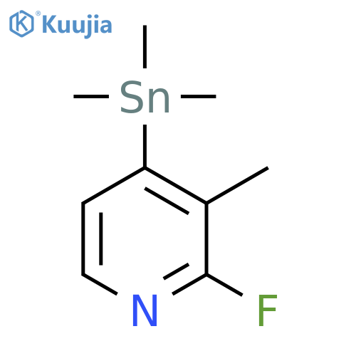 PYRIDINE, 2-FLUORO-3-METHYL-4-(TRIMETHYLSTANNYL)- structure