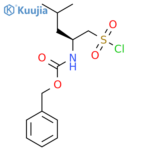 benzyl N-(2S)-1-(chlorosulfonyl)-4-methylpentan-2-ylcarbamate structure