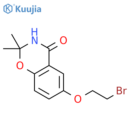 4H-1,3-Benzoxazin-4-one, 6-(2-bromoethoxy)-2,3-dihydro-2,2-dimethyl- structure