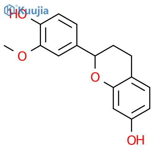 (+/-)-7,4'-Dihydroxy-3'-methoxyflavan structure