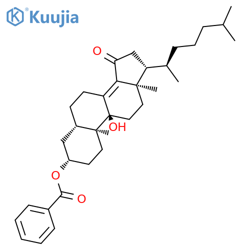 Cholest-8(14)-en-15-one, 3-(benzoyloxy)-9-hydroxy-, (3b,5a)- structure