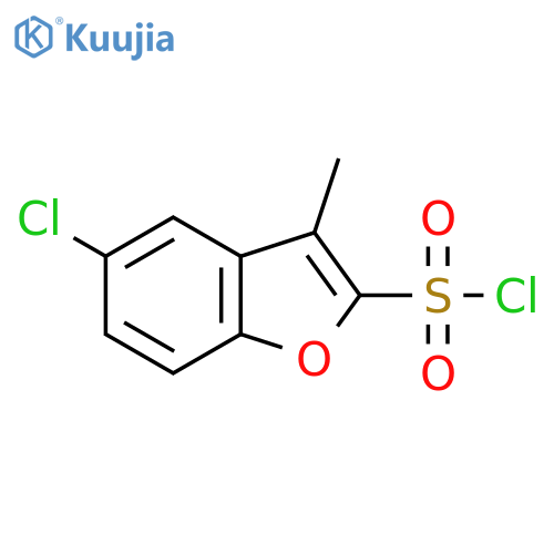 5-Chloro-3-methyl-1-benzofuran-2-sulfonyl chloride structure