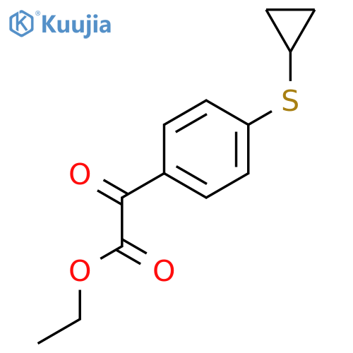 Ethyl 2-(4-(cyclopropylthio)phenyl)-2-oxoacetate structure