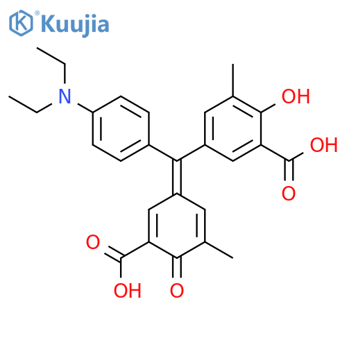 5-[(3-carboxy-5-methyl-4-oxo-2,5-cyclohexadien-1-ylidene)[4-(diethylamino)phenyl]methyl]-3-methylsalicylic acid structure