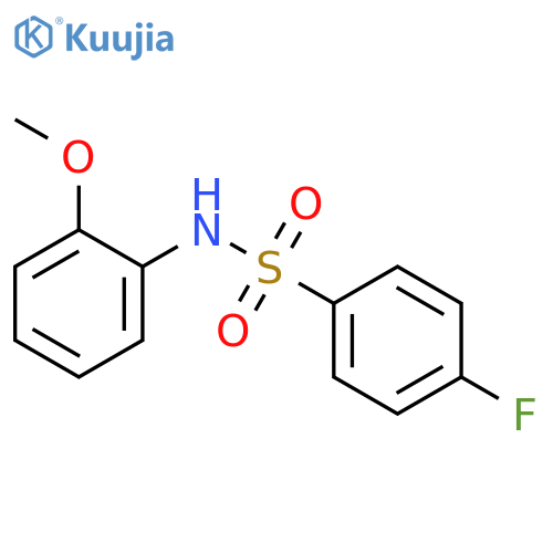 4-fluoro-N-(2-methoxyphenyl)benzene-1-sulfonamide structure