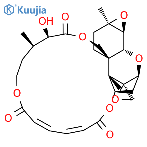 Spiro (3,5-methano-14H,20H,21H-oxireno[h][1,6, 12]trioxacyclooctadecino[3,4-d][1]benzopyran-4(3H),2-oxirane), verrucarin A deriv. structure