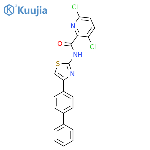 N-(4-{[1,1'-biphenyl]-4-yl}-1,3-thiazol-2-yl)-3,6-dichloropyridine-2-carboxamide structure