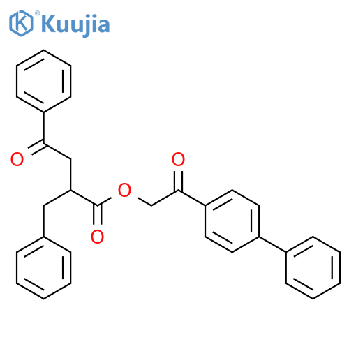 Benzenebutanoic acid, g-oxo-a-(phenylmethyl)-, 2-[1,1'-biphenyl]-4-yl-2-oxoethylester structure