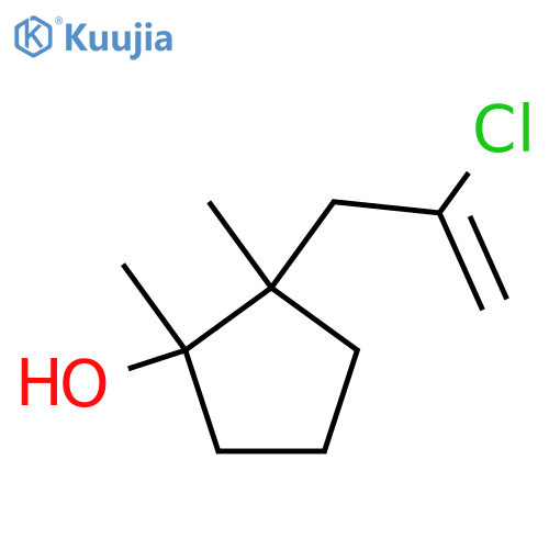 2-(2-Chloroprop-2-en-1-yl)-1,2-dimethylcyclopentan-1-ol structure