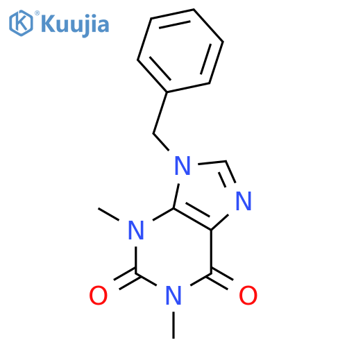 9-benzyl-1,3-dimethylpurine-2,6-dione structure
