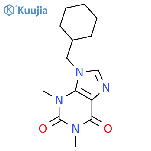 9-(cyclohexylmethyl)-1,3-dimethyl-3,9-dihydro-1H-purine-2,6-dione structure