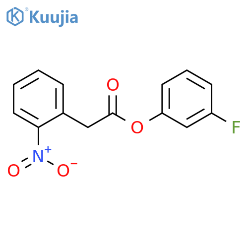 Benzeneacetic acid, 2-nitro-, 3-fluorophenyl ester structure