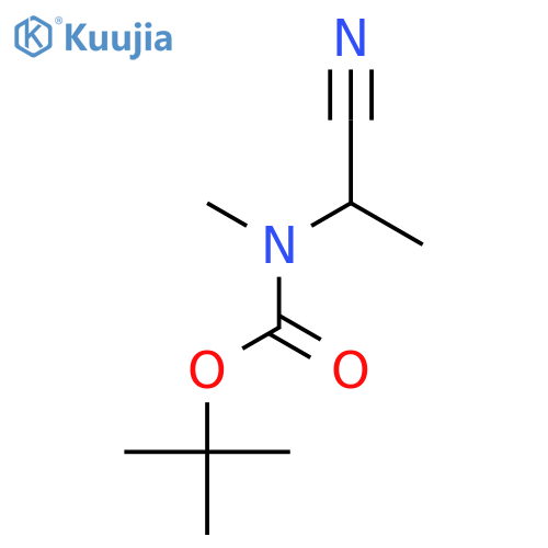tert-butyl N-(1-cyanoethyl)-N-methylcarbamate structure
