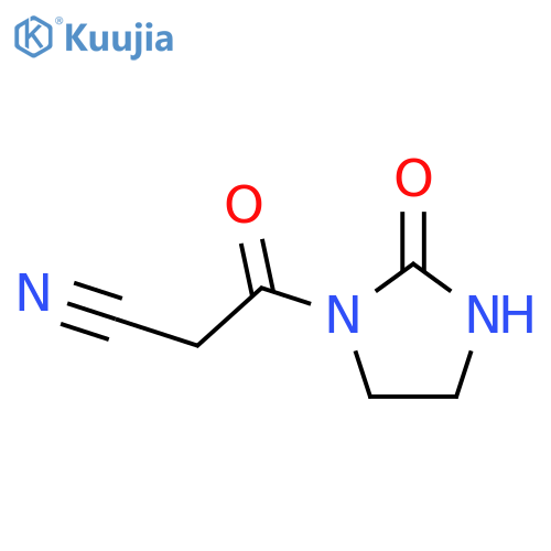 3-oxo-3-(2-oxoimidazolidin-1-yl)propanenitrile structure