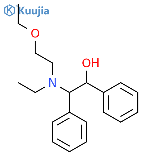 2-[2-ethoxyethyl(ethyl)amino]-1,2-diphenylethanol;hydrochloride structure