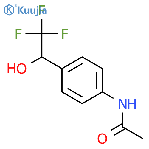 N-[4-(2,2,2-trifluoro-1-hydroxyethyl)phenyl]acetamide structure