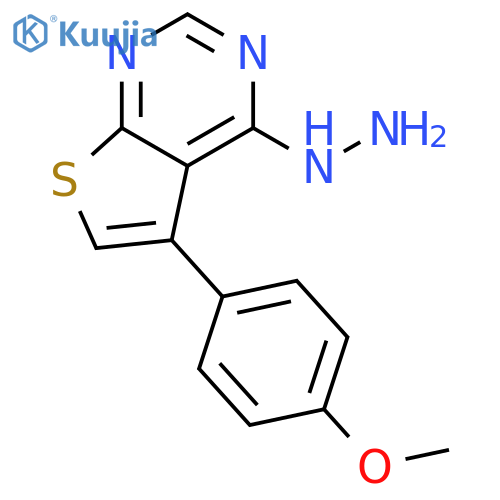 4-hydrazinyl-5-(4-methoxyphenyl)thieno2,3-dpyrimidine structure