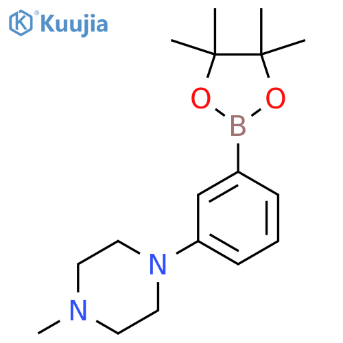 1-methyl-4-[3-(tetramethyl-1,3,2-dioxaborolan-2-yl)phenyl]piperazine structure