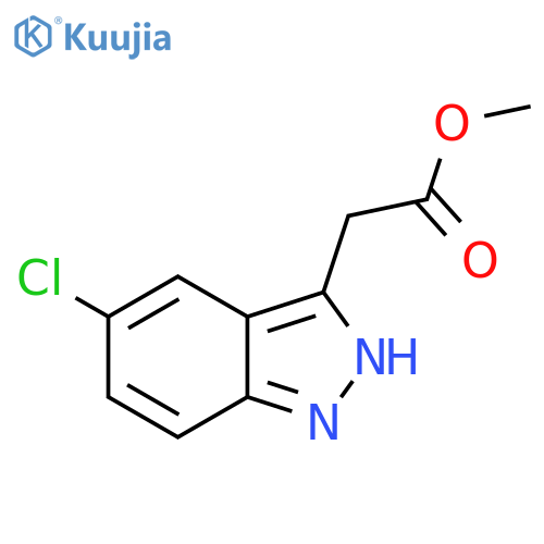 Methyl 2-(5-chloro-1H-indazol-3-yl)acetate structure