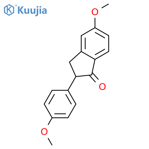 5-methoxy-2-(4-methoxyphenyl)-2,3-dihydroinden-1-one structure