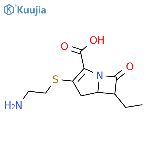 1-Azabicyclo[3.2.0]hept-2-ene-2-carboxylicacid, 3-[(2-aminoethyl)thio]-6-ethyl-7-oxo-, (5R,6R)- structure