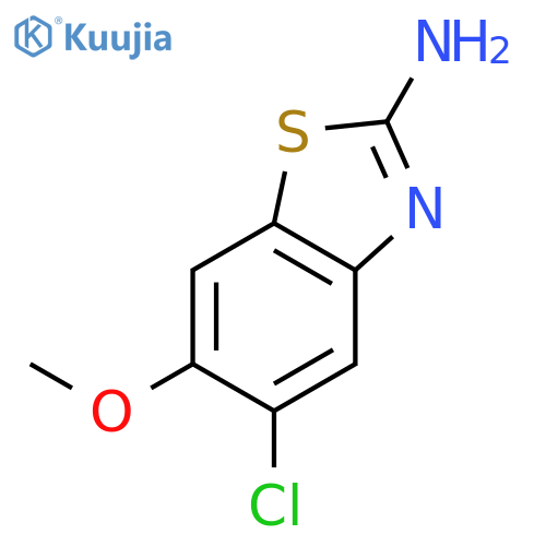 5-chloro-6-methoxy-1,3-benzothiazol-2-amine structure