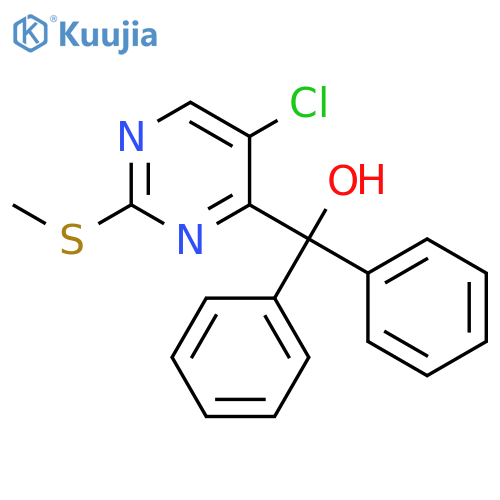 (5-Chloro-2-(methylthio)pyrimidin-4-yl)diphenylmethanol structure