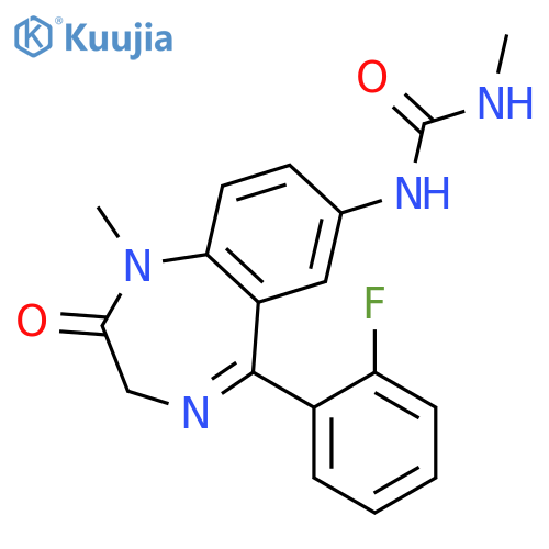 Urea,N-[5-(2-fluorophenyl)-2,3-dihydro-1-methyl-2-oxo-1H-1,4-benzodiazepin-7-yl]-N'-methyl- structure