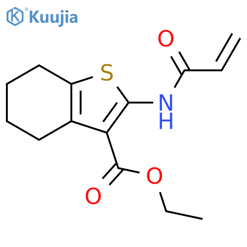 ethyl 2-(prop-2-enamido)-4,5,6,7-tetrahydro-1-benzothiophene-3-carboxylate structure