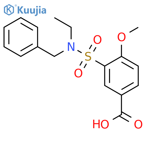 3-(Benzyl-ethyl-sulfamoyl)-4-methoxy-benzoic acid structure