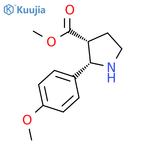 2-(4-Methoxy-phenyl)-pyrrolidine-3-carboxylic acid methylester structure