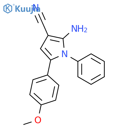 1H-Pyrrole-3-carbonitrile, 2-amino-5-(4-methoxyphenyl)-1-phenyl- structure