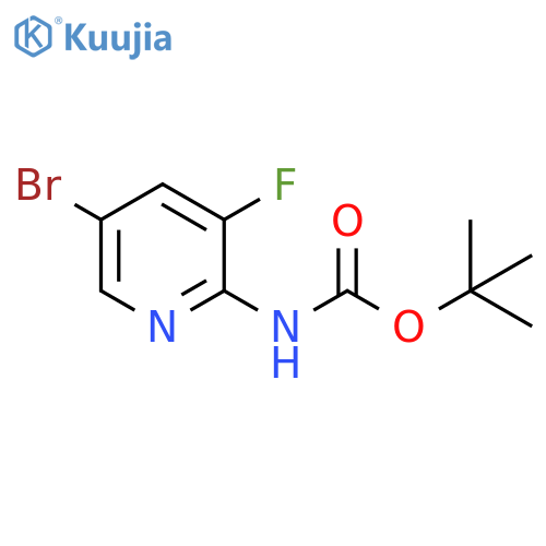 tert-butyl N-(5-bromo-3-fluoropyridin-2-yl)carbamate structure