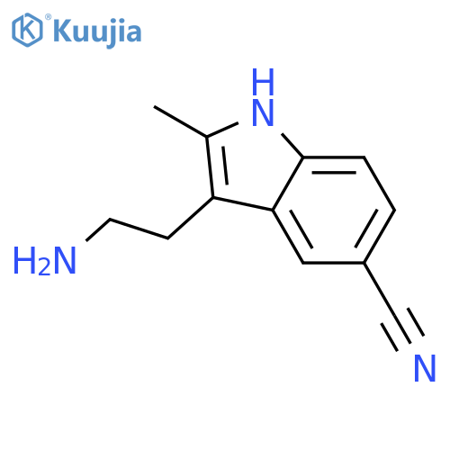 3-(2-aminoethyl)-2-methyl-1H-indole-5-carbonitrile structure