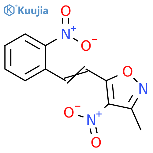 Isoxazole, 3-methyl-4-nitro-5-[2-(2-nitrophenyl)ethenyl]- structure