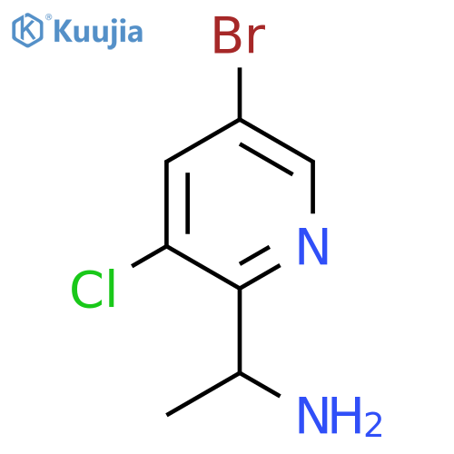 1-(5-Bromo-3-chloropyridin-2-yl)ethan-1-amine hydrochloride structure
