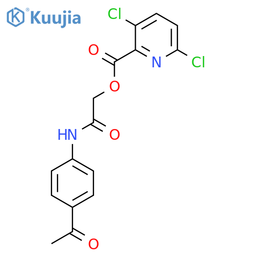 [(4-Acetylphenyl)carbamoyl]methyl 3,6-dichloropyridine-2-carboxylate structure